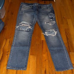 American Eagle Outfitters Women's Distressed Blue Skinny Jeans